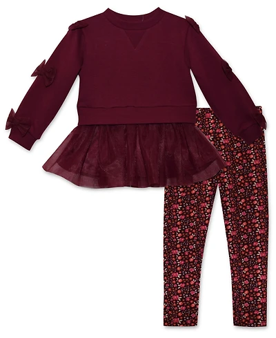 Blueberi Boulevard Baby Girls 2-Piece Long Sleeve Top and Pants Set