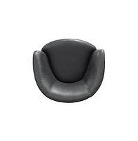 Parker Living Vintage Slate 100% Italian Leather Swivel Club Chair