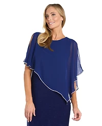 R & M Richards Women's Rhinestone Poncho Dress