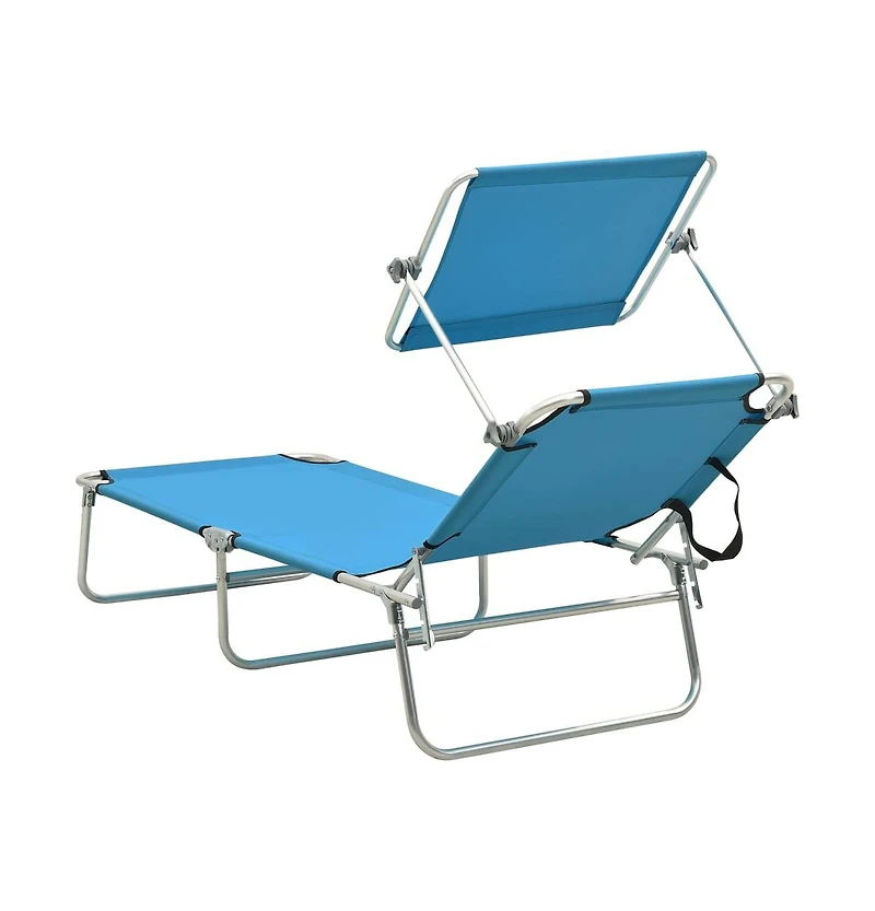 Sun Lounger Blue Aluminum frame, 600D polyester fabric Standard