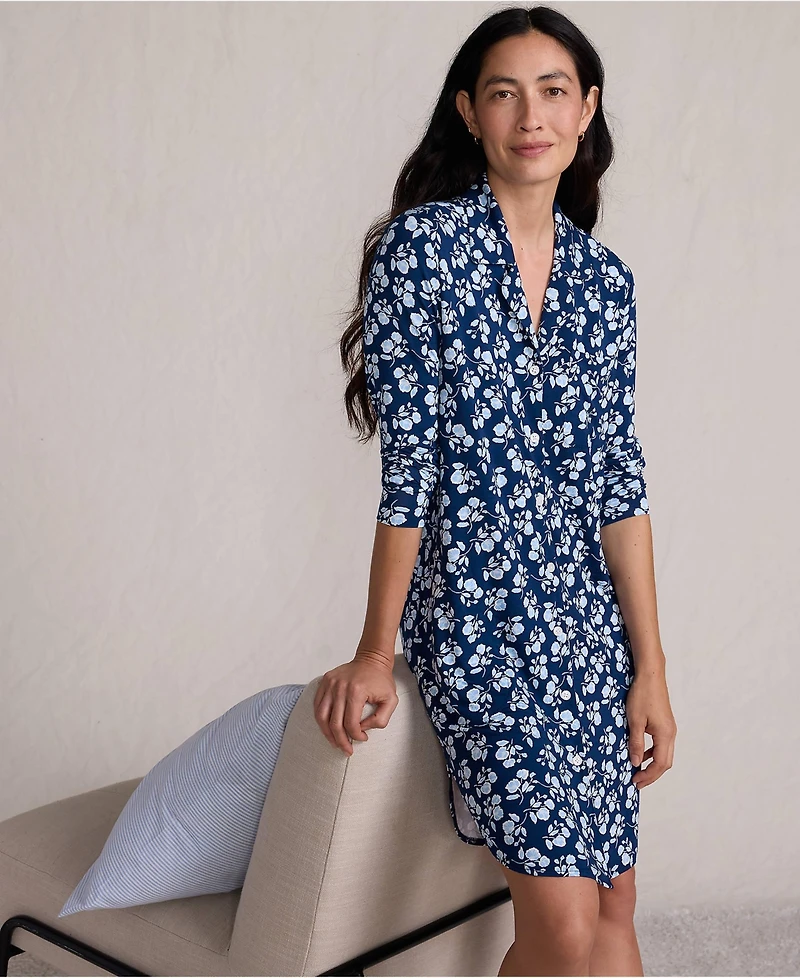 Lands' End Women's Cooling Long Sleeve Sleepshirt