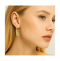 Isabella Eternal Drops Dainty Teardrop Dome Earrings