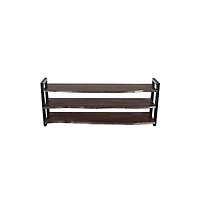 Porter Designs Manzanita Live Edge Solid Sheesham Wood Tv Stand, Gray
