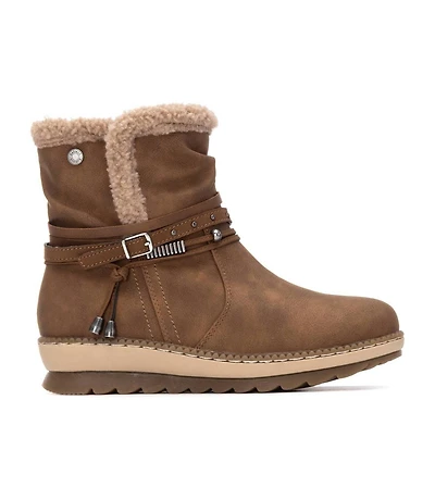 Xti Women's Faux Shearling Lined Ankle Booties Refresh Collection By Xti