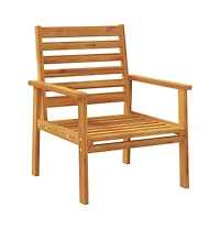 Sofa Chair Cream White Solid Acacia wood, 100% polyester Medium