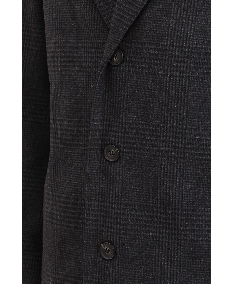 Bagatelle Homme Men's Houndstooth Faux Wool Top Coat