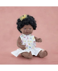 Miniland My Friends and Me Collection African Baby Girl Doll with Black Hair