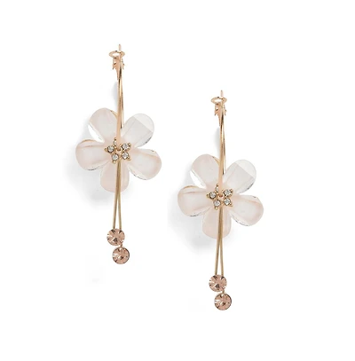 Sohi Women's Flower Hoop Earrings
