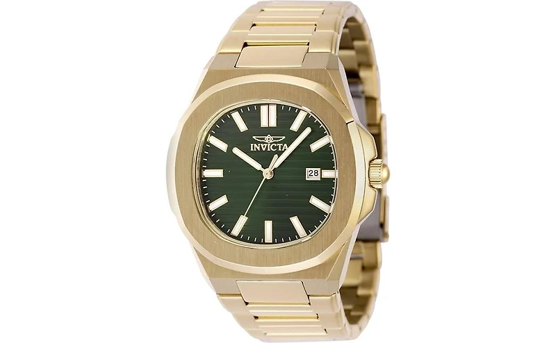 Invicta Men's 48518 Speedway Quartz 3 Hand Green Dial Watch