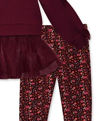 Blueberi Boulevard Baby Girls 2-Piece Long Sleeve Top and Pants Set