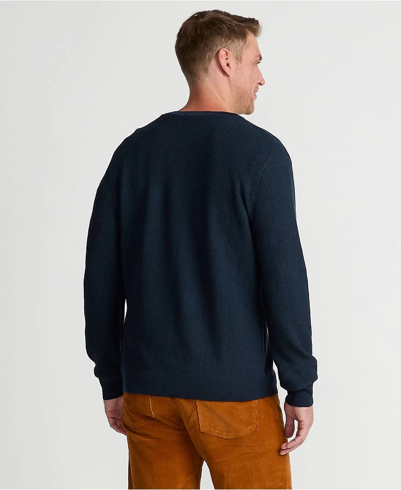 Lands' End Big & Tall Long Sleeve Washable Merino Wool V Neck Sweater