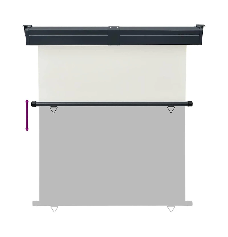 48431 Balcony Side Awning 65"x98.4" Cream