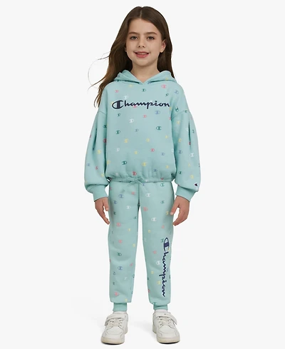Champion Girls 4-6X 2-Piece Pull-On Hoodie and Joggers Set