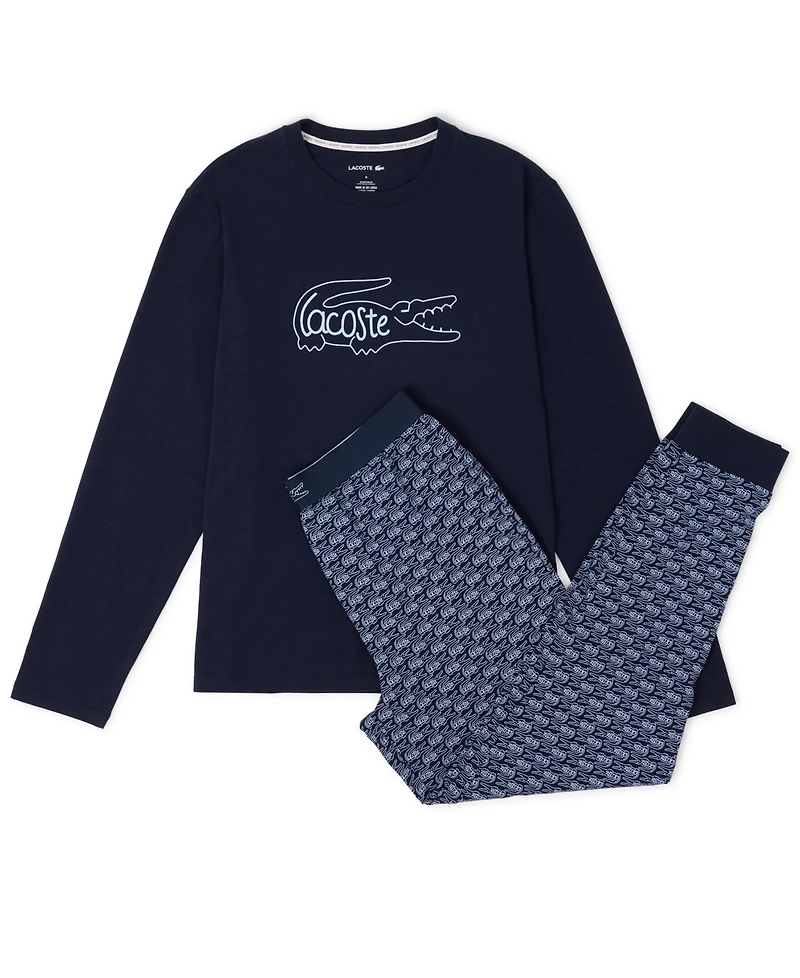 Lacoste Men's 2-Piece Jersey Pajama Set