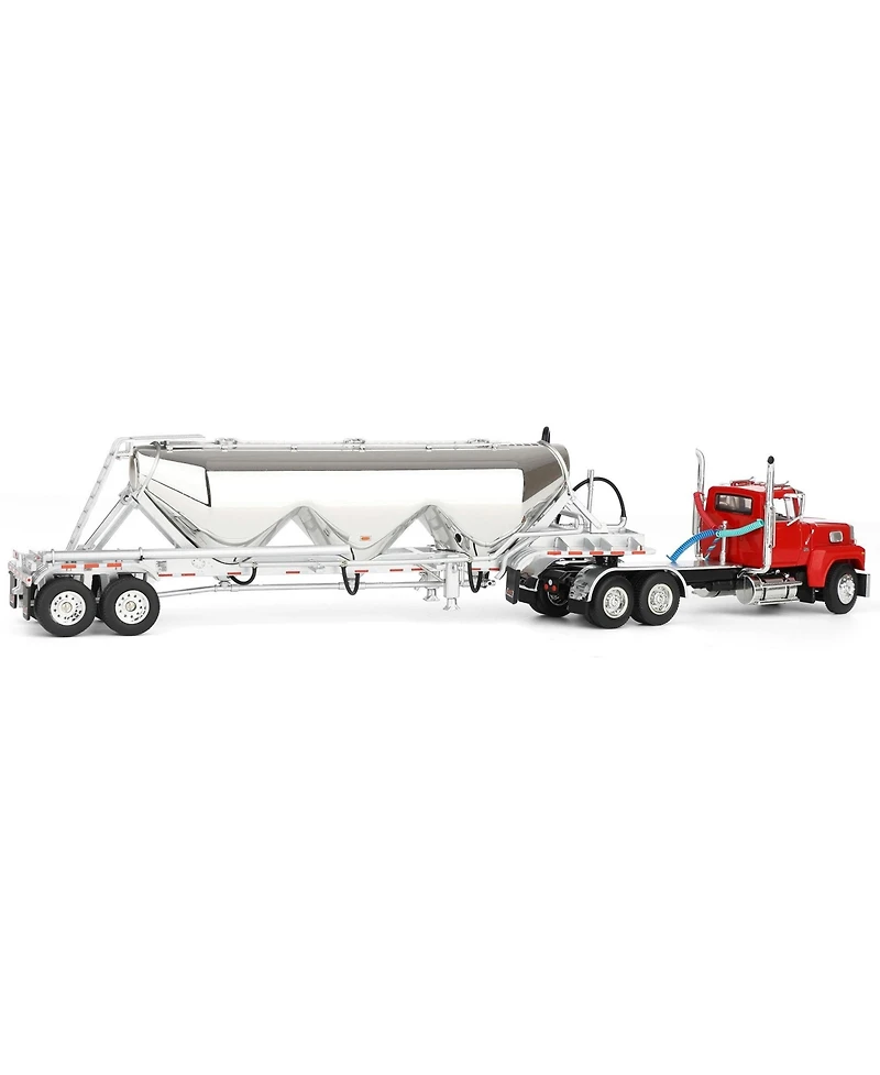 First Gear 1/64 Heil Red Ford Ltl 9000 Day Cab with Heil Pneumatic Tank Trailer Dcp