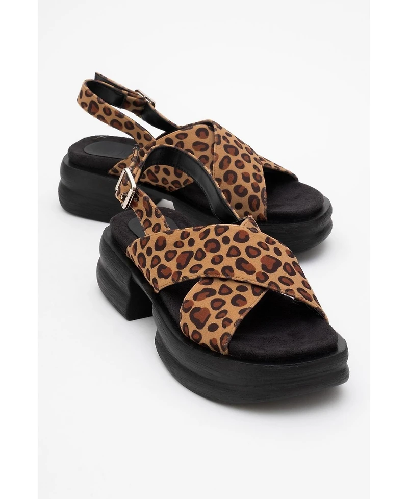 Prologue Shoes Lungo Cross Strap Wedge Sandal (Women)