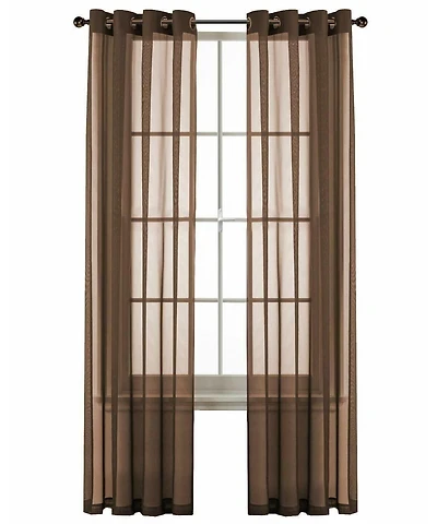 GoodGram Basic Home Grommet Top Sheer Single Window Curtain - 52 in. W x 90 L