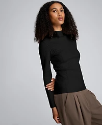 Kenneth Cole Women's Large Chevron Stitch Long-Sleeve Sweater