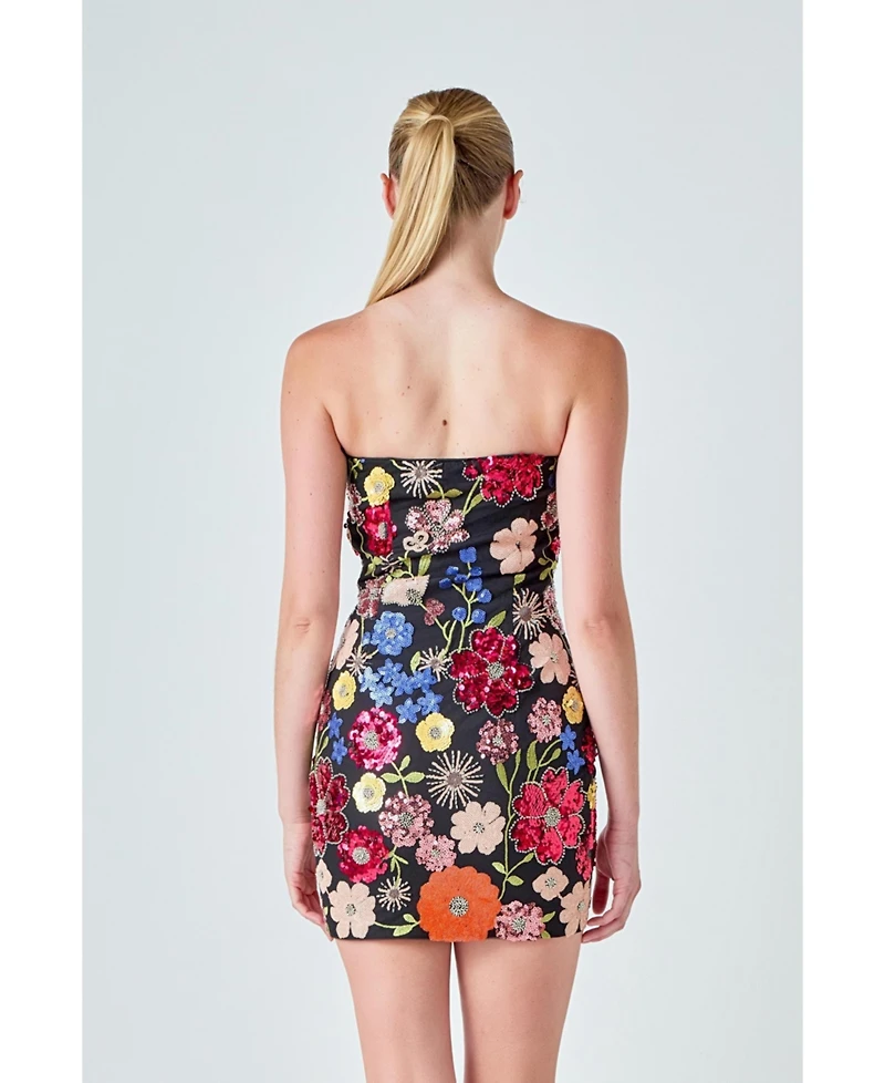 endless rose Women's Sequin Bodycon Tube Dress