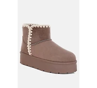 London Rag Rochas Scalloped Detail Snow Boots Women