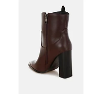 London Rag Hatter Pointed Toe Faux Leather Boots Women