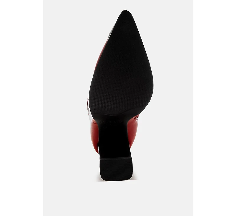 London Rag Hatter Pointed Toe Faux Leather Boots Women