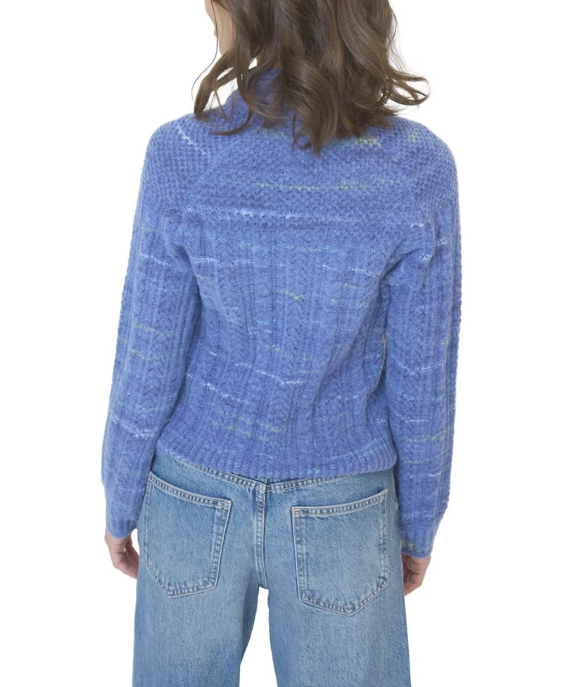 Central Park West Women's Rayna Spacedye Open Stitch Yoke Sweater
