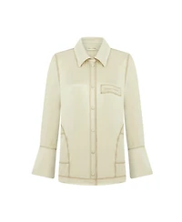 Nocturne Women's Contrast Topstitched Shirt