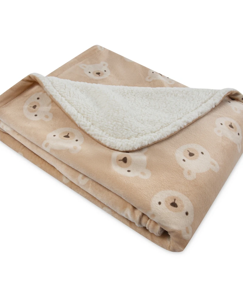 Huggies Baby Boy and Girl Bear Graphic Plush Blanket