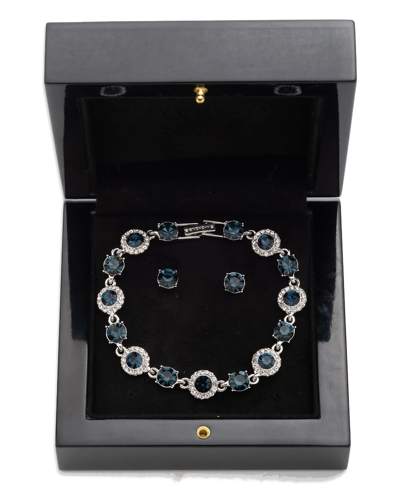 Givenchy Crystal Stone Bracelet and Stud Earrings Set