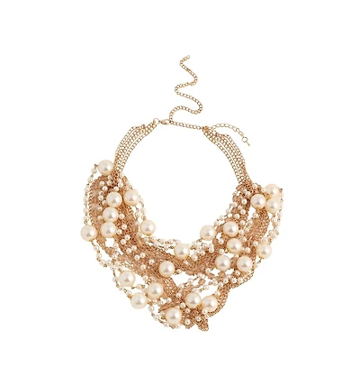 Sohi Pellet-Cluster Statement Necklace