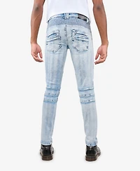 Xray Men's Skinny Fit Stretch Moto Jeans