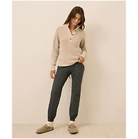 Pact Women's Luxe Knit Henley Sweater
