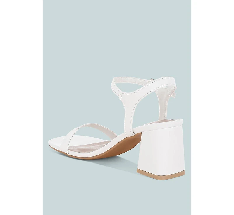 Kazara Faux Leather Block Heels Women