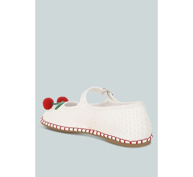 Rag & Co Brunch Date Cherry Accent Mary Jane Flats Women