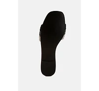 Chrisy Rhinestone Strap Slip On WomenFlats Women