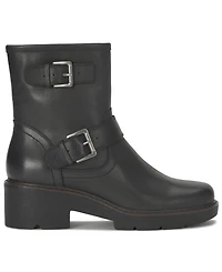 Lucky Brand Women's Migyn Buckle Round Toe Moto Lug Sole Booties