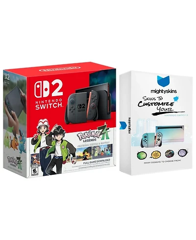 Nintendo Switch 2 Pokemon Legends: Z-a Bundle with MightySkins Customization Code