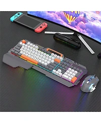 Wired Gaming Keyboard And Mouse Set - With Wrist Rest Keyboard, Suitable for Desktop, Laptop, Pc