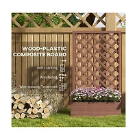 Chic Crate Outsunny Wood Planter Box with Trellis