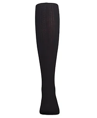 MeMoi Girls Multi-Diamond Drop-Stitch Textured Cotton Rich Sweater Tights