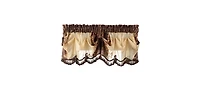 Kate Aurora Danbury Custom Austrian Embroidered Rod Pocket Window Valance Treatment - 54 in. W x 20 L, Cranberry