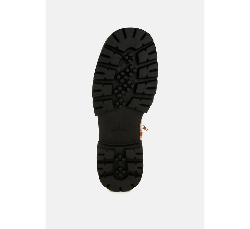 Corsac Buckle Belt Ankle Boots Women