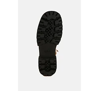 Corsac Buckle Belt Ankle Boots Women