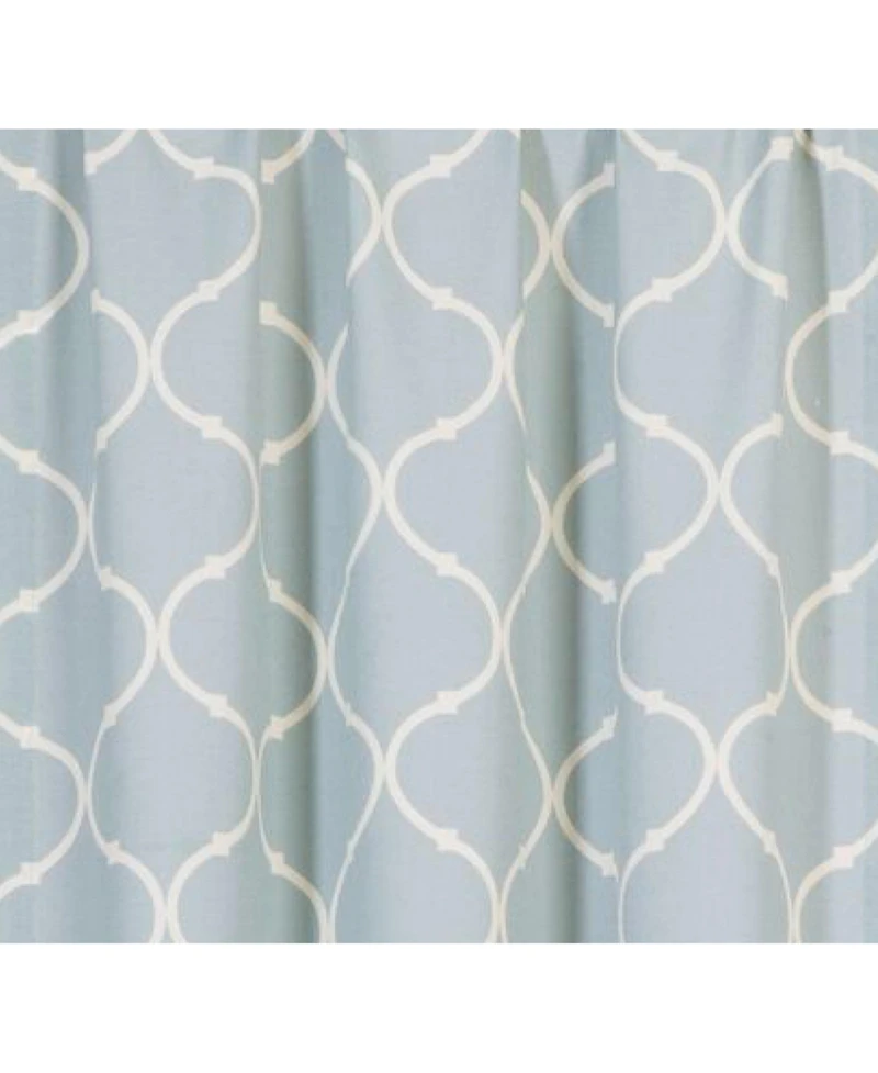 GoodGram Luxurious Turquoise Geometric Shabby 3 Piece Kitchen Curtain Tier & Valance Set