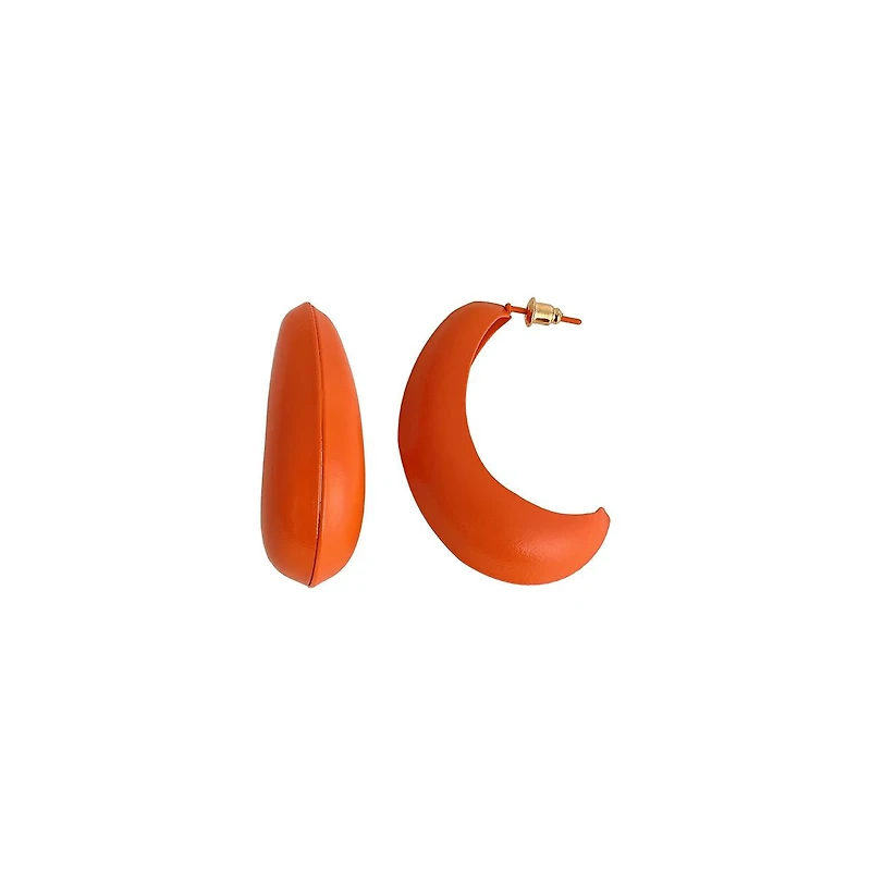 Sohi Women's The Semi-Fold Hoop Earrings