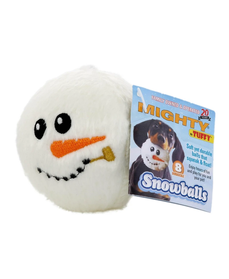 Mighty Small Snowball, Durable Squeaky Dog Toy