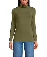 Lands' End Tall Lightweight Jersey Long Sleeve Turtleneck