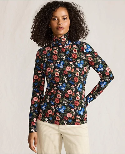 Lands' End Tall Lightweight Jersey Long Sleeve Turtleneck