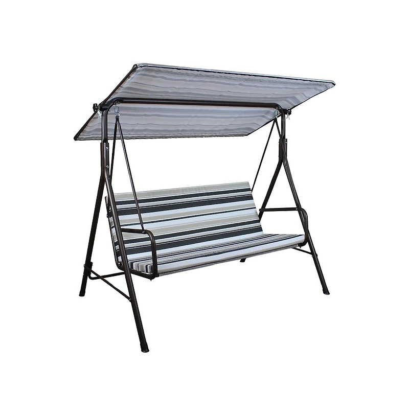 Sunjoy 2-Seat Patio Metal Proch Swing With Adjustable Canopy